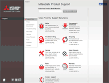 Tablet Screenshot of mitsubishi-tv.com